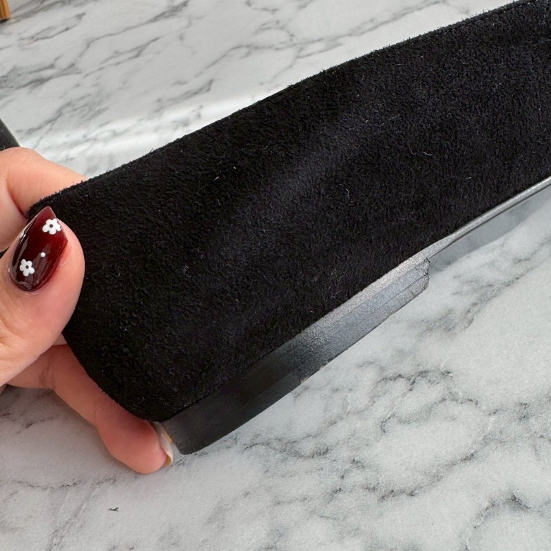 💝有盒子 狀況漂亮 Hermes 黑色亮鑽H造型平底鞋 娃娃鞋-8