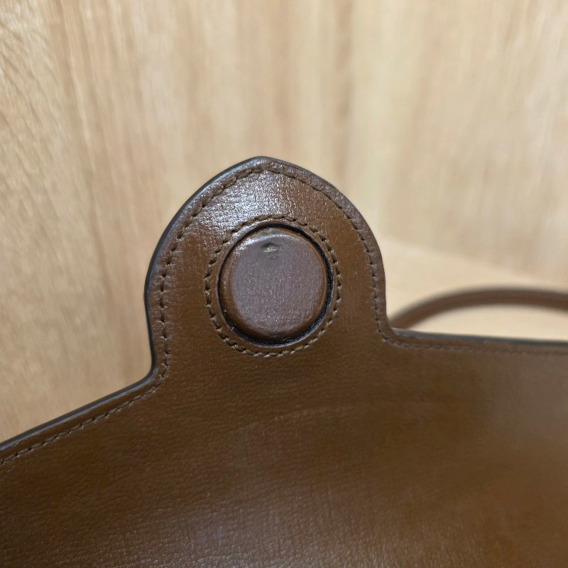 [ 新年優惠持續中🧧] Gucci 老花咖色牛皮1955磁吸Mini斜背包-11