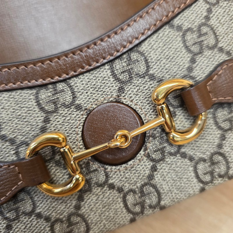 [ 新年優惠持續中🧧] Gucci 老花咖色牛皮1955磁吸Mini斜背包-18