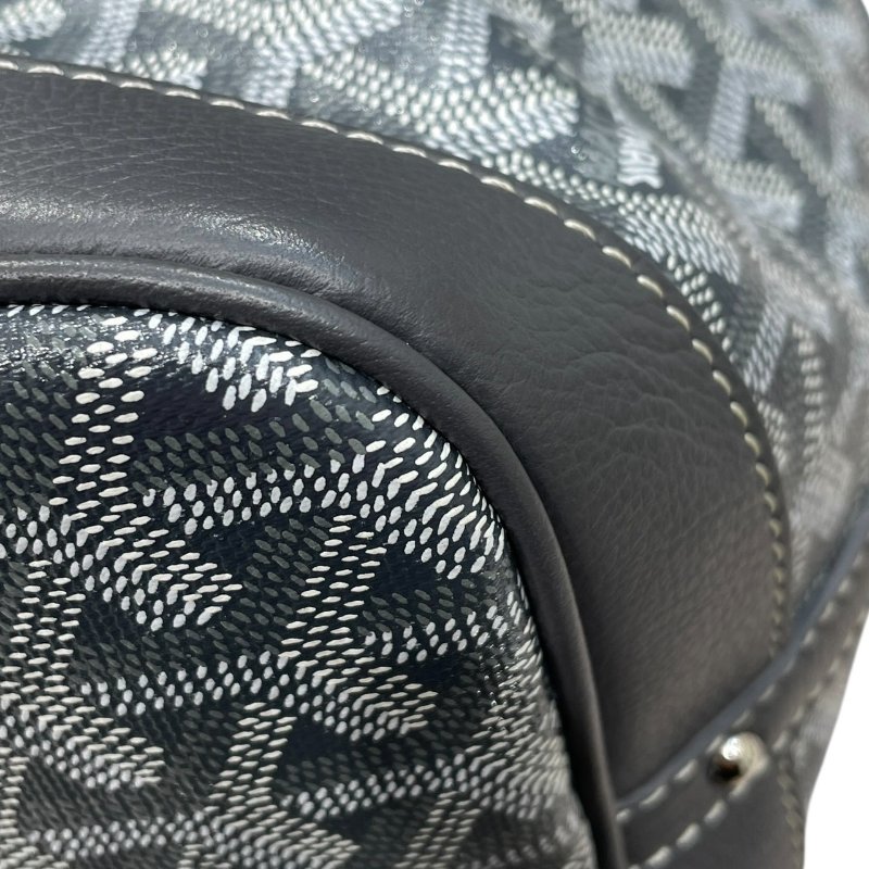 GOYARD 戈雅 PETIT FLOT 水桶包 PVC帆布 灰色 銀釦-7