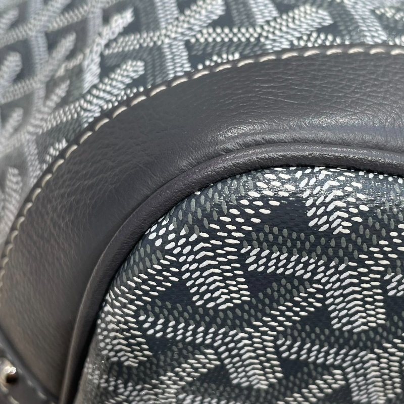 GOYARD 戈雅 PETIT FLOT 水桶包 PVC帆布 灰色 銀釦-8