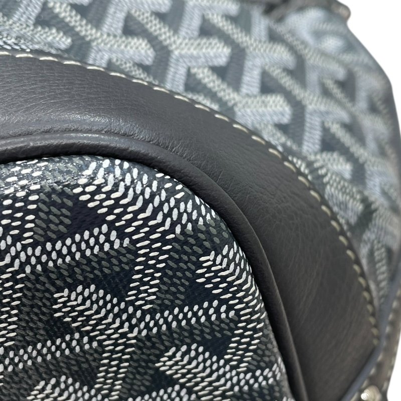 GOYARD 戈雅 PETIT FLOT 水桶包 PVC帆布 灰色 銀釦-9