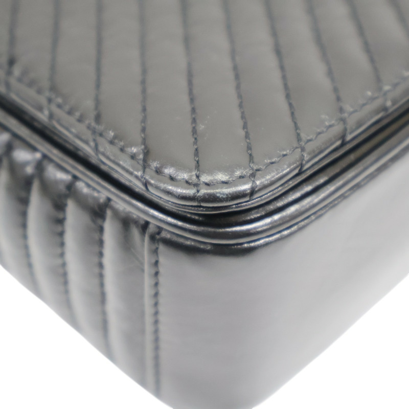 黑色 菱格紋 牛革 Coco Boy Flap 肩背包【CHANEL 香奈兒】 A92797-16