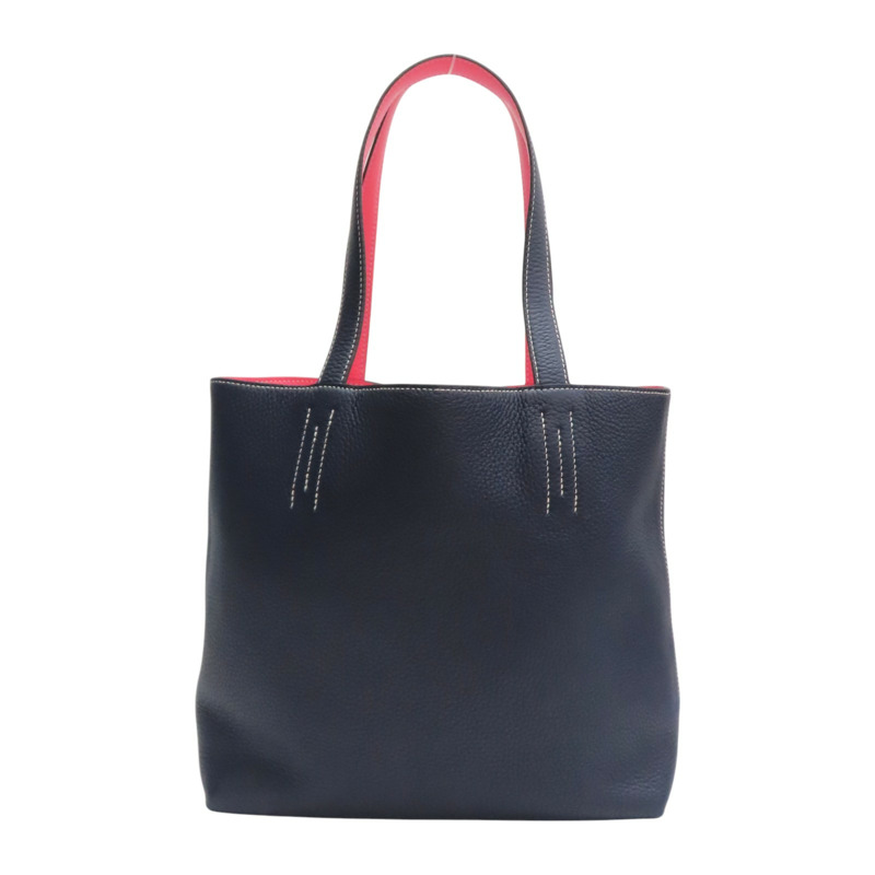 杜鵑粉/午夜藍 Taurillon牛皮 Double Sense 28 肩背包 A刻【HERMES 愛馬仕】-1