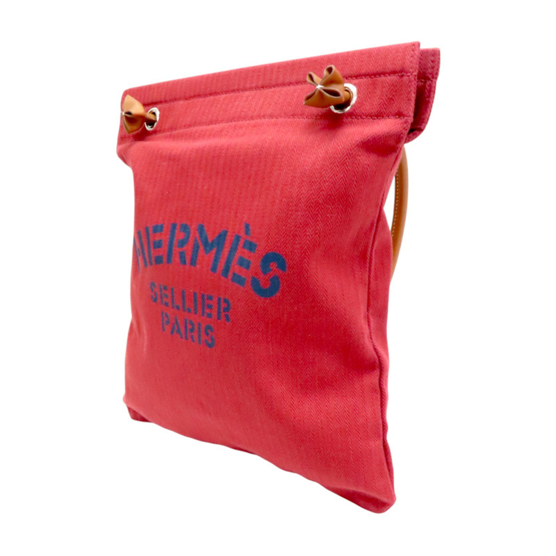 愛馬仕紅 帆布 Aline Groom 肩背包 Z刻【HERMES 愛馬仕】 H000867EKAB-2