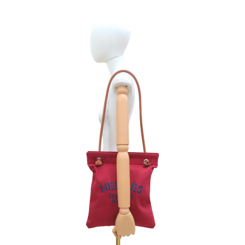 愛馬仕紅 帆布 Aline Groom 肩背包 Z刻【HERMES 愛馬仕】 H000867EKAB-7