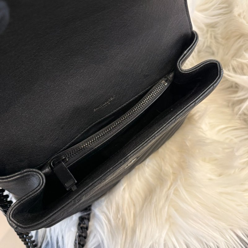 YSL 黑logo郵差包-4