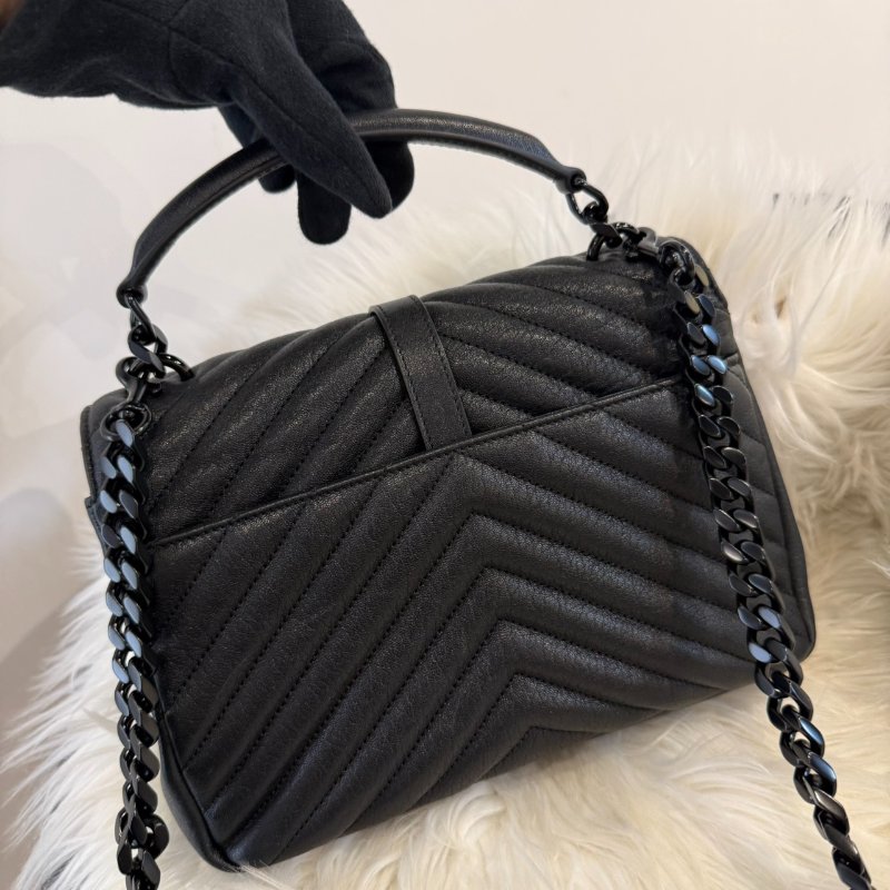YSL 黑logo郵差包-1