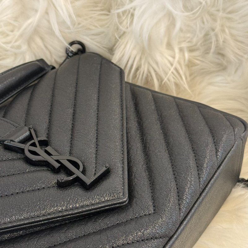 YSL 黑logo郵差包-3