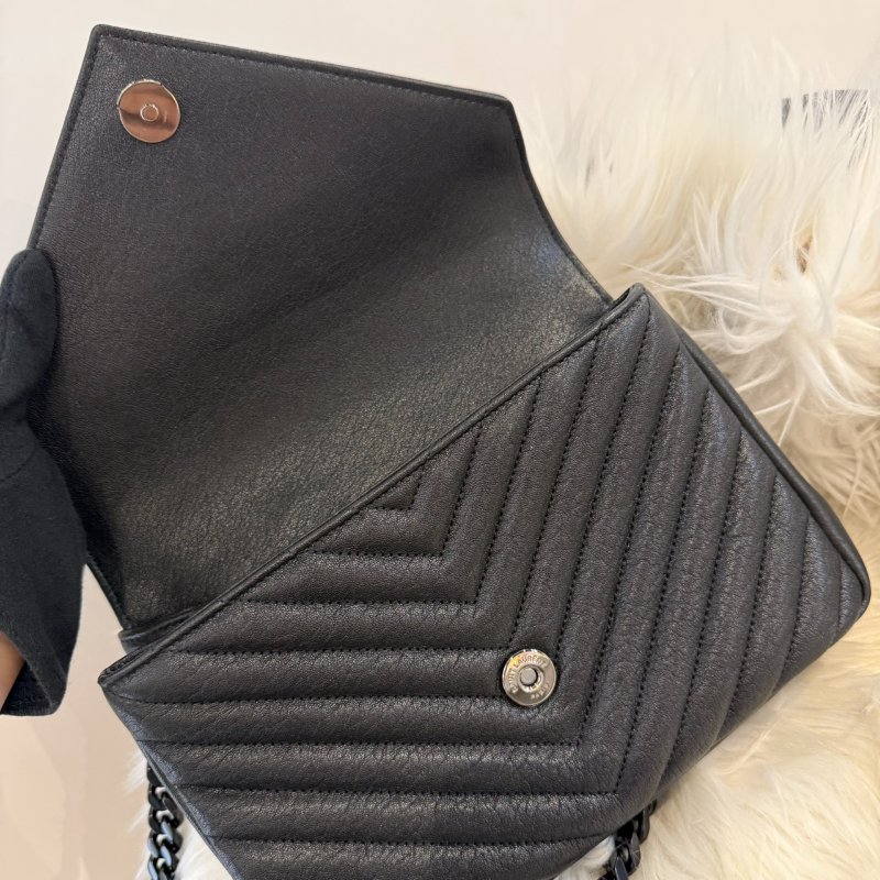 YSL 黑logo郵差包-5