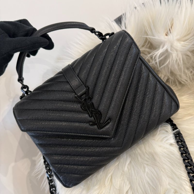 YSL 黑logo郵差包-7