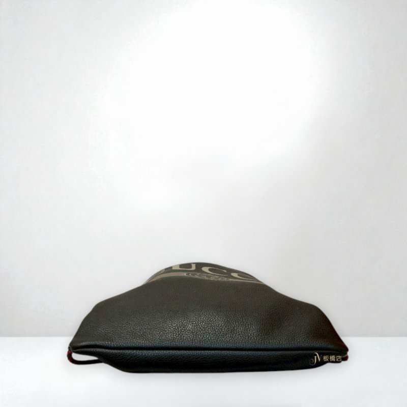 JS0841-GUCCI包包黑色牛皮紅綠logo手提/後背包/523586-4