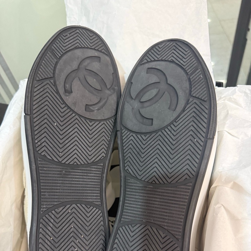 CHANE 香奈兒 奶茶色絨面板鞋 尺碼41碼 成色很新-6