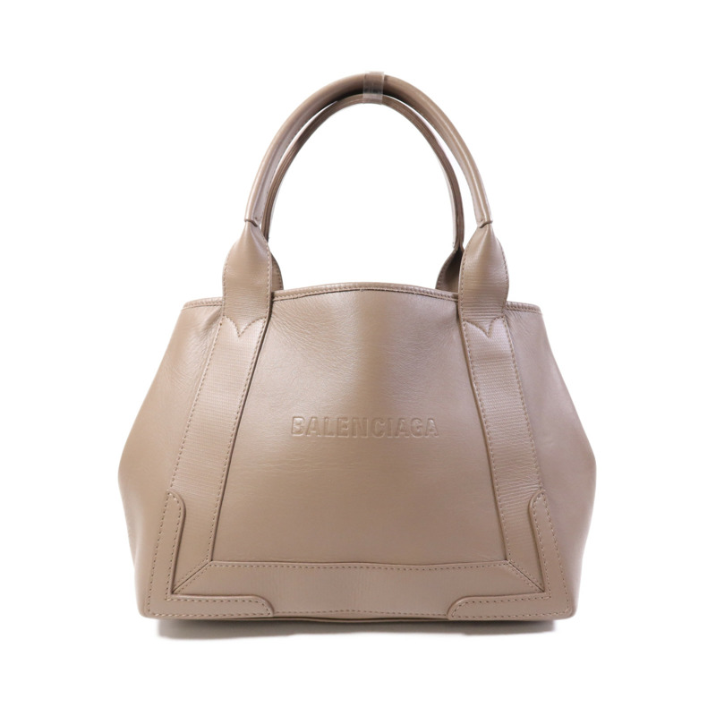 BALENCIAGA 牛皮皮革Navy Cabas銀扣手挽袋-0