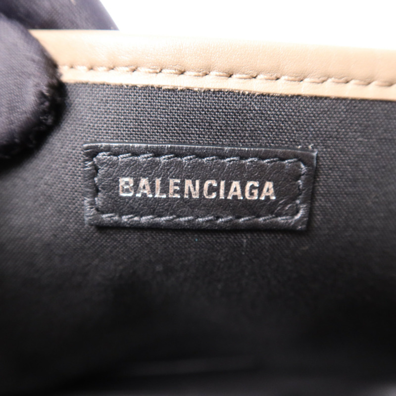 BALENCIAGA 牛皮皮革Navy Cabas銀扣手挽袋-11