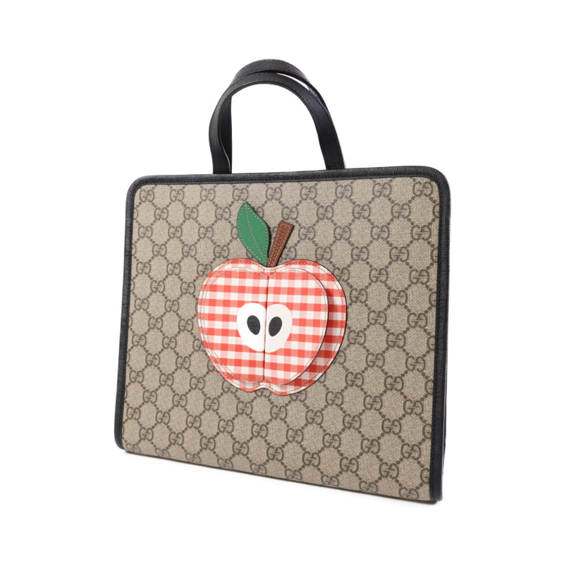 GUCCI 塗層帆布Tote Bag銀扣手挽袋-2