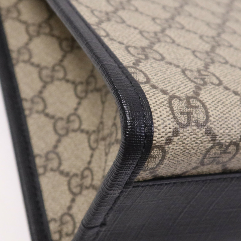 GUCCI 塗層帆布Tote Bag銀扣手挽袋-7