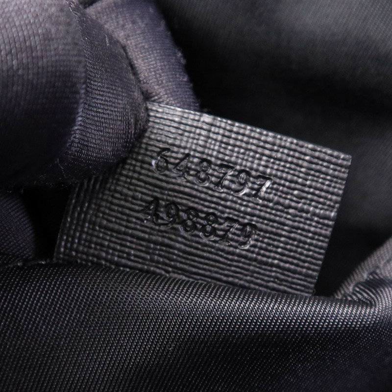 GUCCI 塗層帆布Tote Bag銀扣手挽袋-11