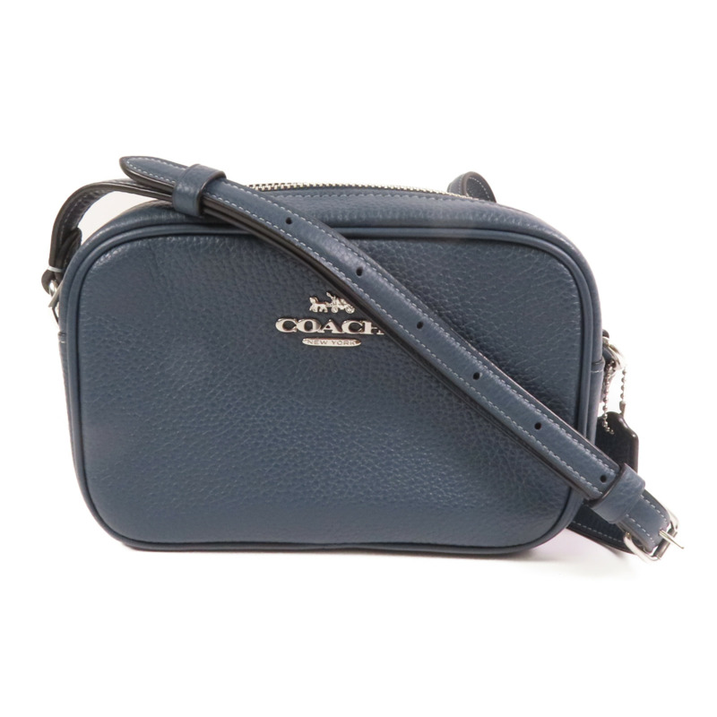 COACH 牛皮皮革Shoulder Bag銀扣肩背袋-0