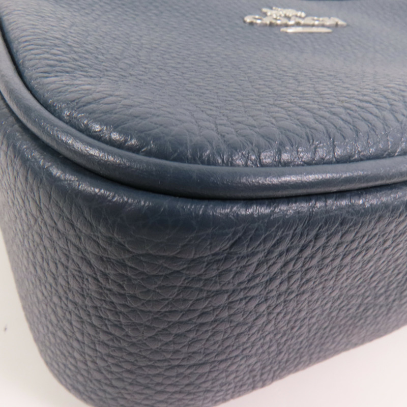 COACH 牛皮皮革Shoulder Bag銀扣肩背袋-4