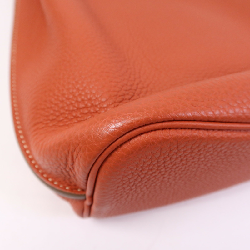 HERMES Togo皮革So Kelly 26銀扣肩背袋Capucine-5