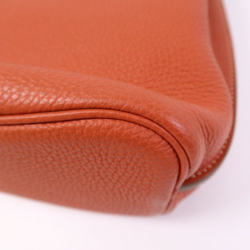 HERMES Togo皮革So Kelly 26銀扣肩背袋Capucine-6