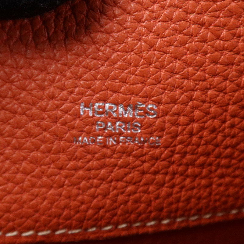 HERMES Togo皮革So Kelly 26銀扣肩背袋Capucine-11