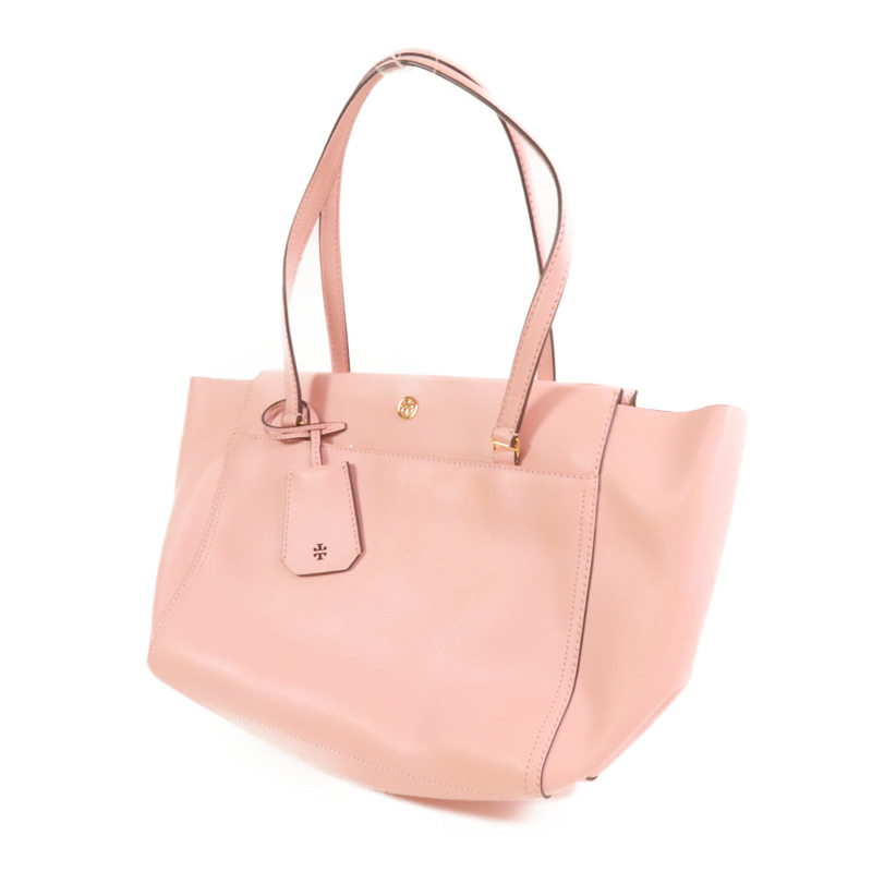 Tory Burch 牛皮皮革Tote Bag金扣肩背袋-2