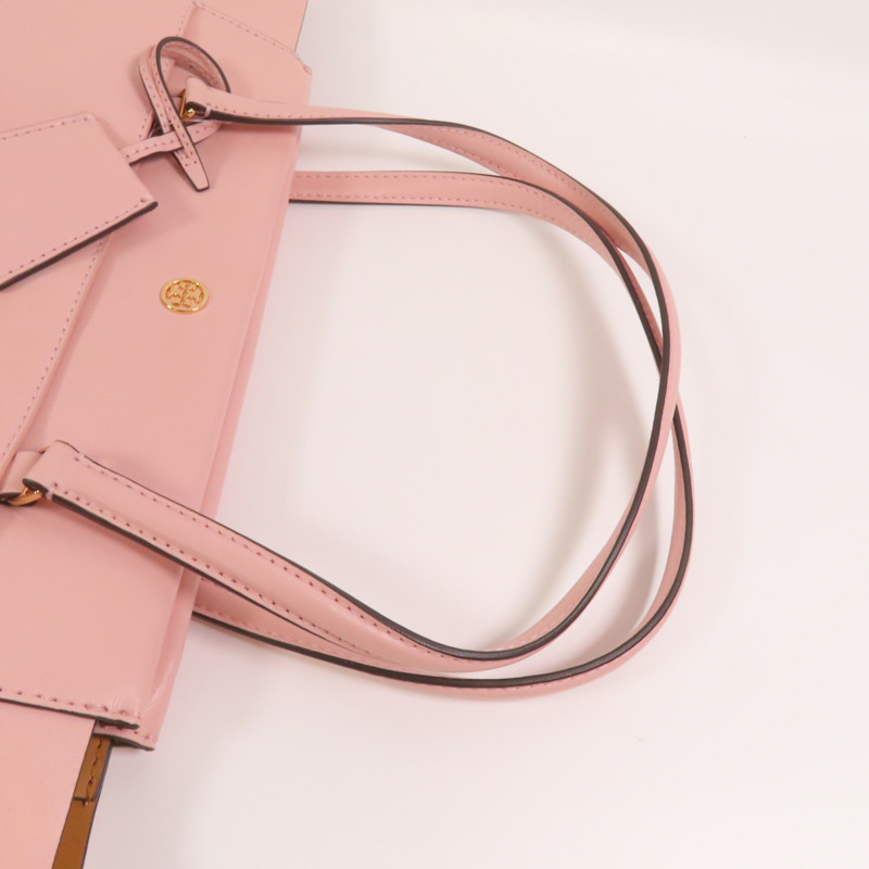 Tory Burch 牛皮皮革Tote Bag金扣肩背袋-4