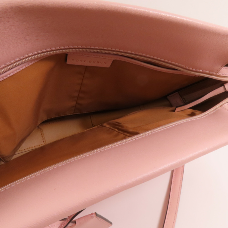 Tory Burch 牛皮皮革Tote Bag金扣肩背袋-11