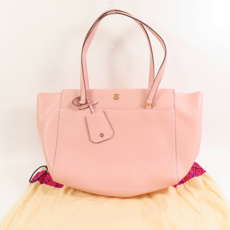 Tory Burch 牛皮皮革Tote Bag金扣肩背袋-13