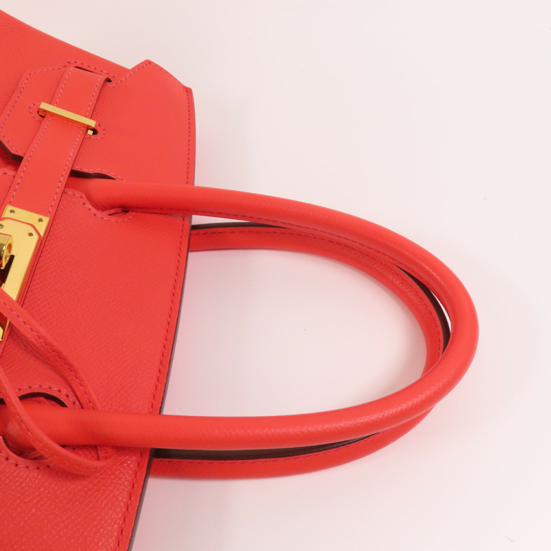 HERMES Epsom皮革Birkin 30金扣手挽袋Rose Jaipur-4