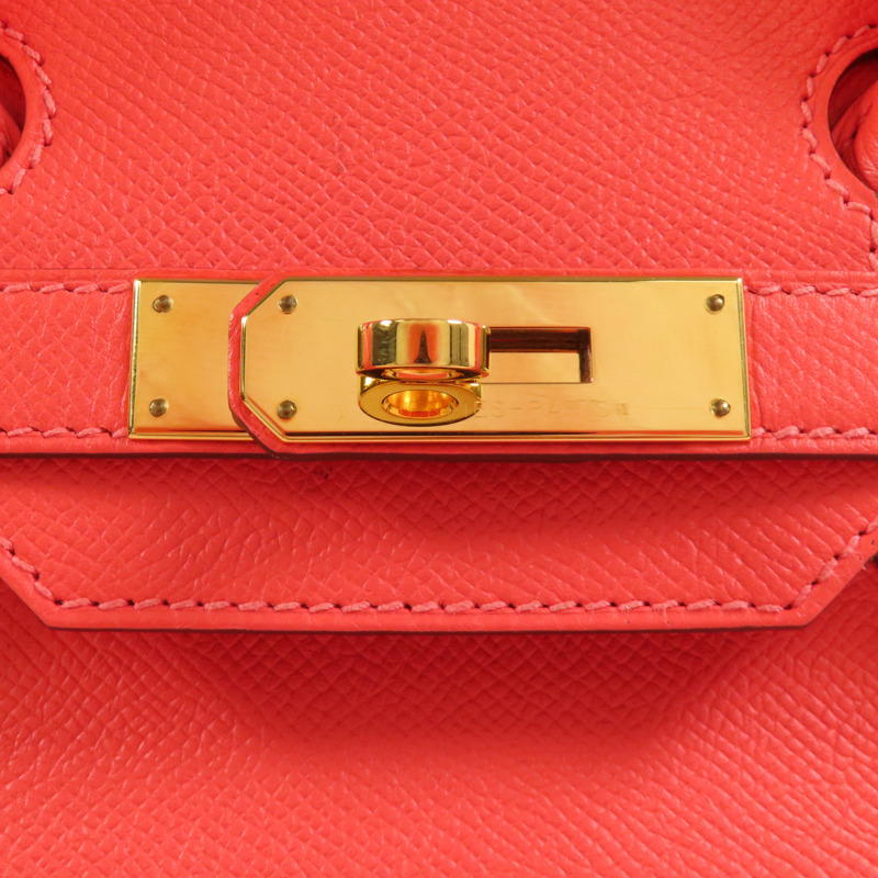 HERMES Epsom皮革Birkin 30金扣手挽袋Rose Jaipur-9