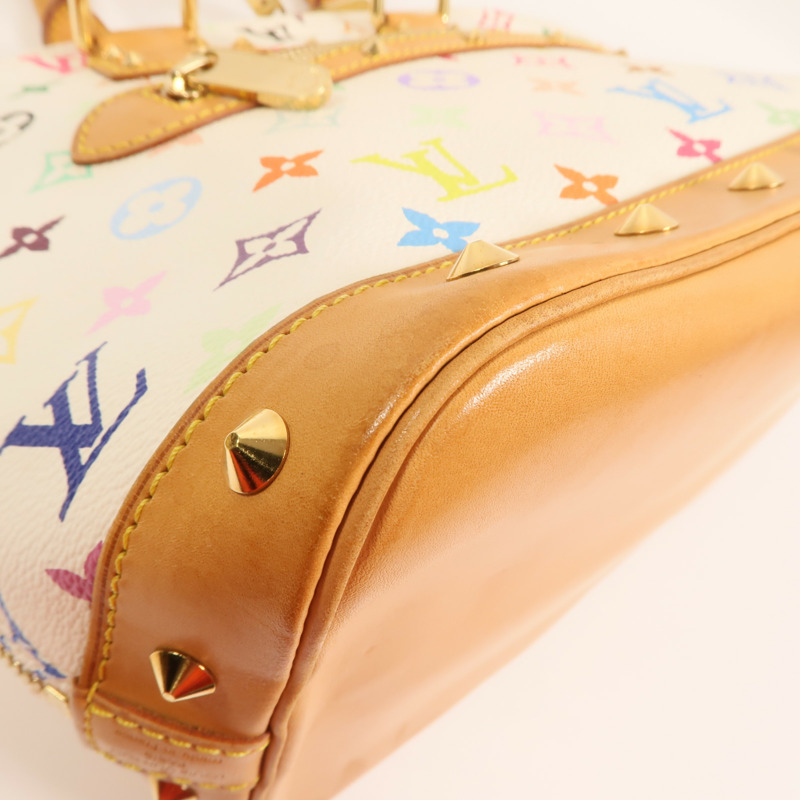 LOUIS VUITTON Monogram Multicolore Alma PM金扣手挽袋-11