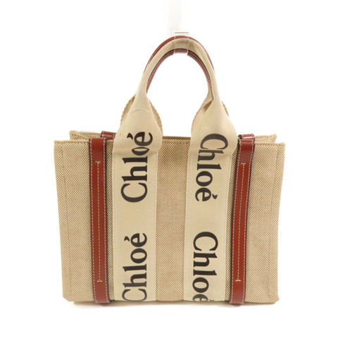 Chloe 帆布Small Woody Tote手挽袋