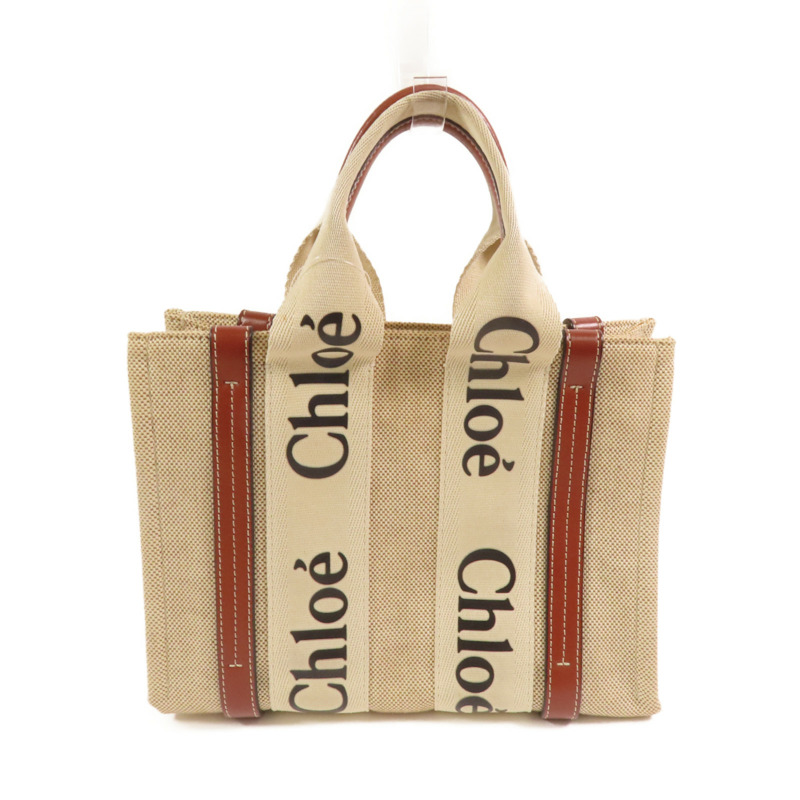 Chloe 帆布Small Woody Tote手挽袋-0