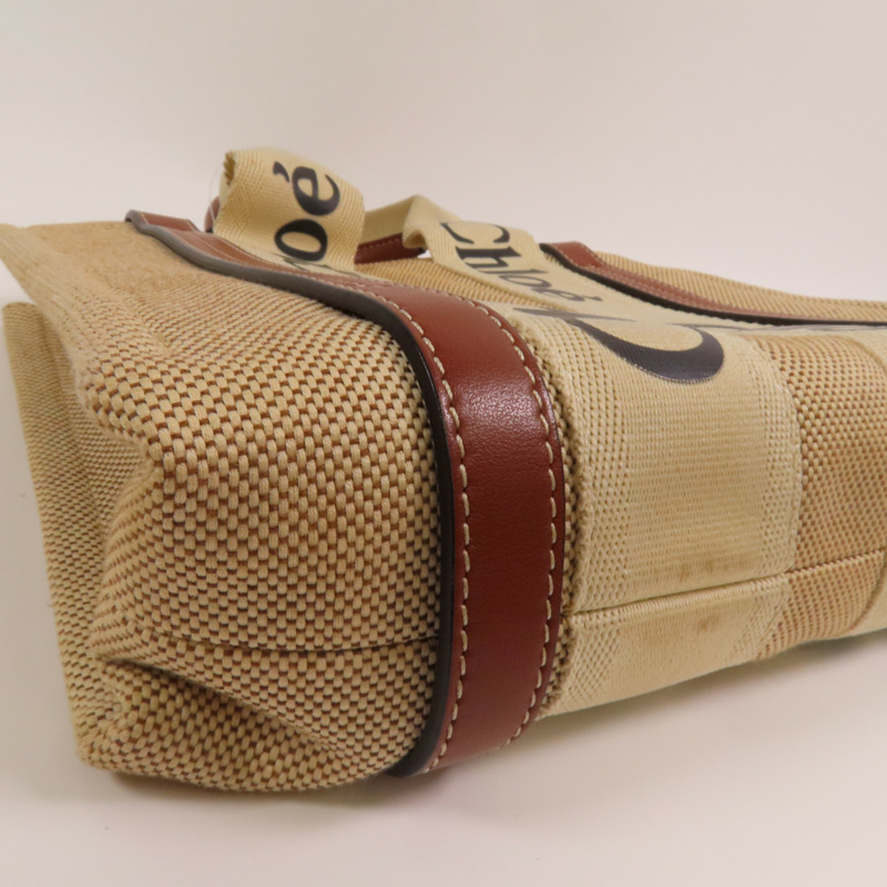 Chloe 帆布Small Woody Tote手挽袋-6