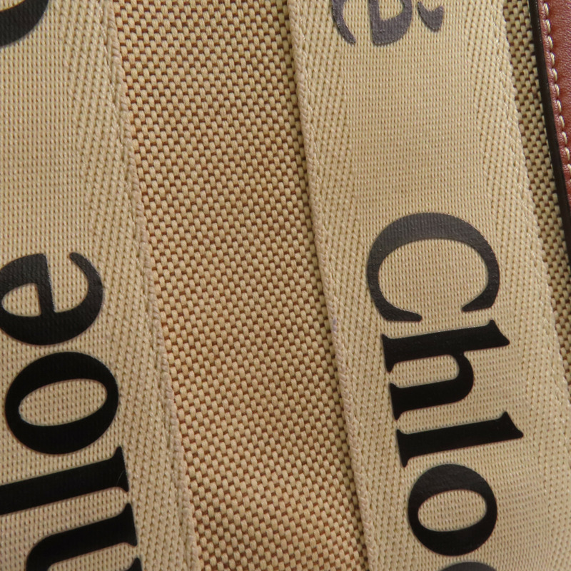 Chloe 帆布Small Woody Tote手挽袋-11