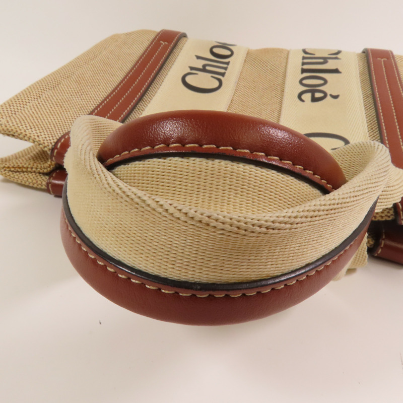 Chloe 帆布Small Woody Tote手挽袋-13