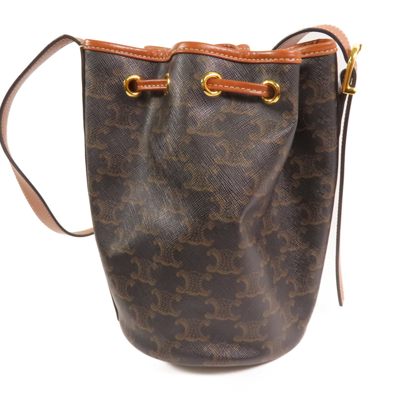 CELINE Triomphe帆布Bucket Bag金扣肩背袋-1
