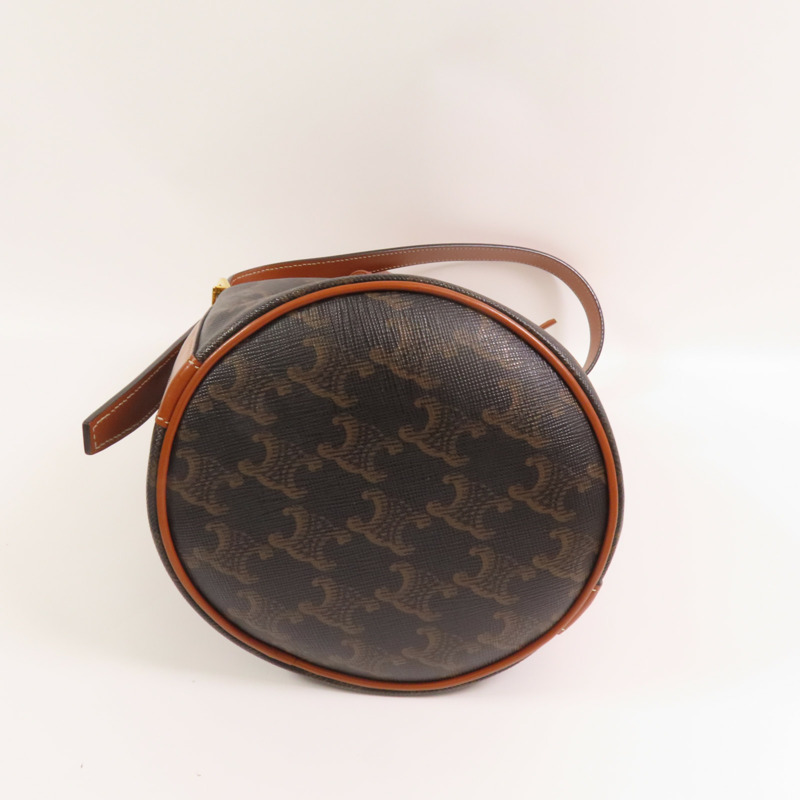 CELINE Triomphe帆布Bucket Bag金扣肩背袋-3