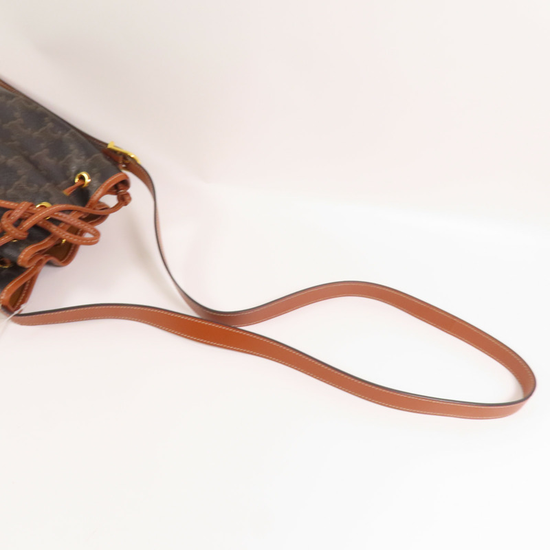 CELINE Triomphe帆布Bucket Bag金扣肩背袋-4