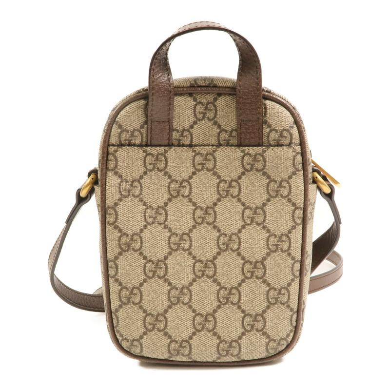 GUCCI 塗層帆布Ophidia MiniBag金扣手挽肩背兩用袋-1