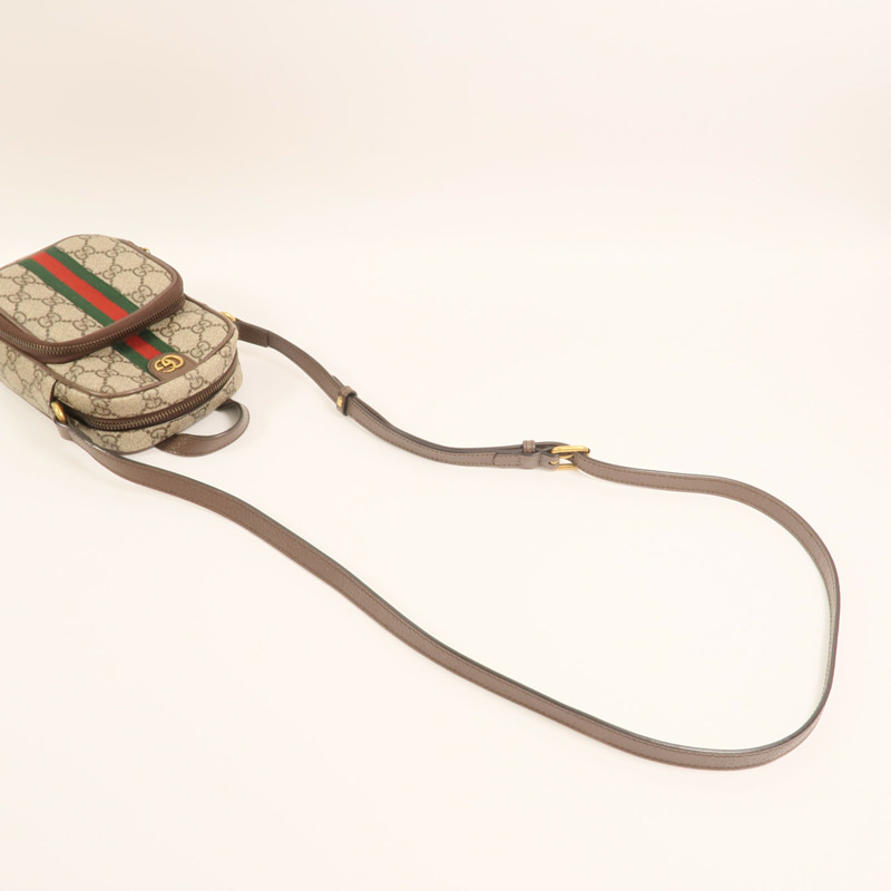 GUCCI 塗層帆布Ophidia MiniBag金扣手挽肩背兩用袋-7