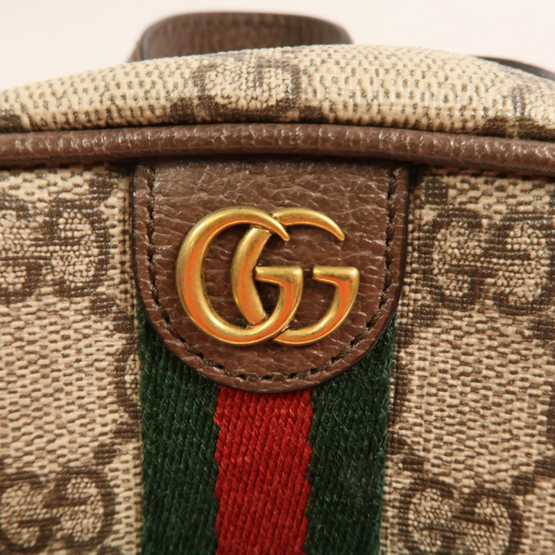 GUCCI 塗層帆布Ophidia MiniBag金扣手挽肩背兩用袋-13