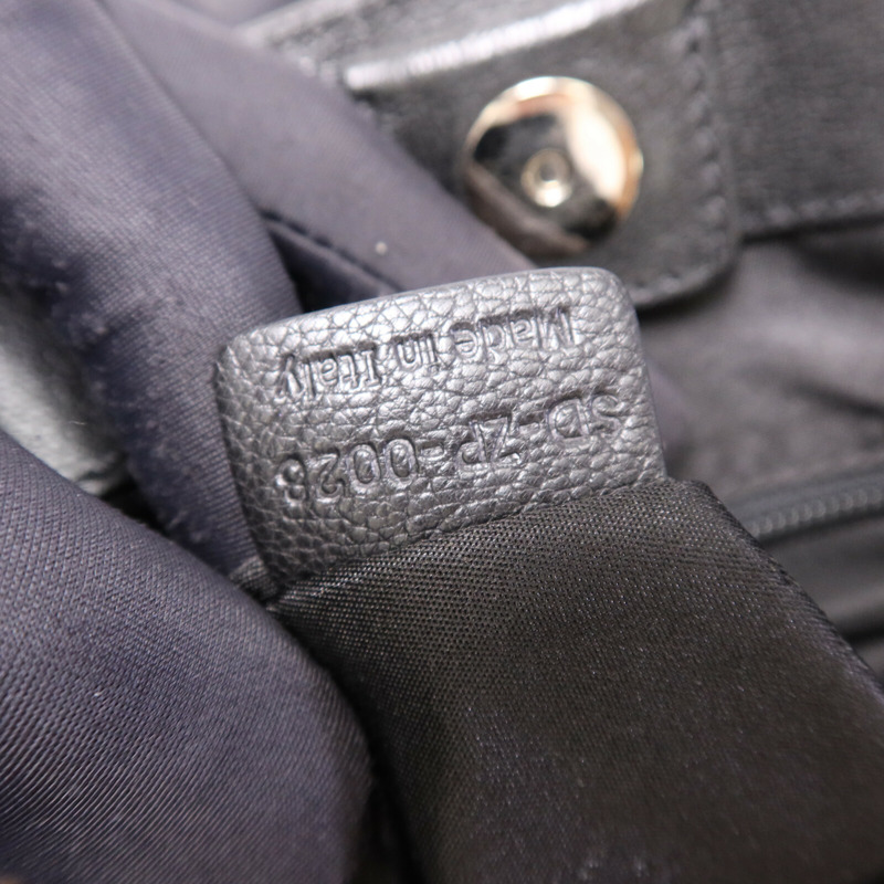 CELINE 牛皮皮革Shoulder Bag銀扣手挽肩背兩用袋-4