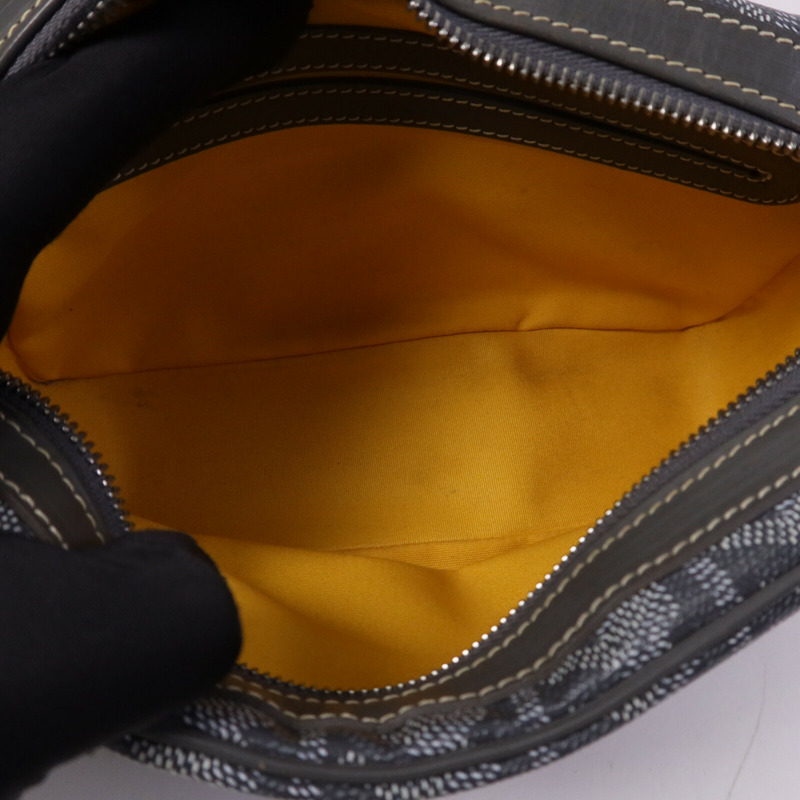 GOYARD 塗層帆布Cap Vert PM銀扣肩背袋-4