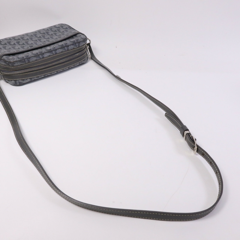 GOYARD 塗層帆布Cap Vert PM銀扣肩背袋-8