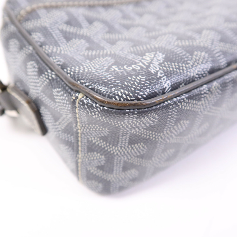 GOYARD 塗層帆布Cap Vert PM銀扣肩背袋-9