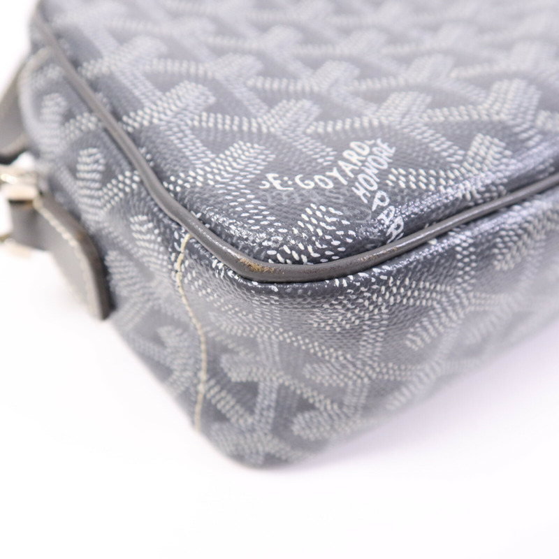 GOYARD 塗層帆布Cap Vert PM銀扣肩背袋-11